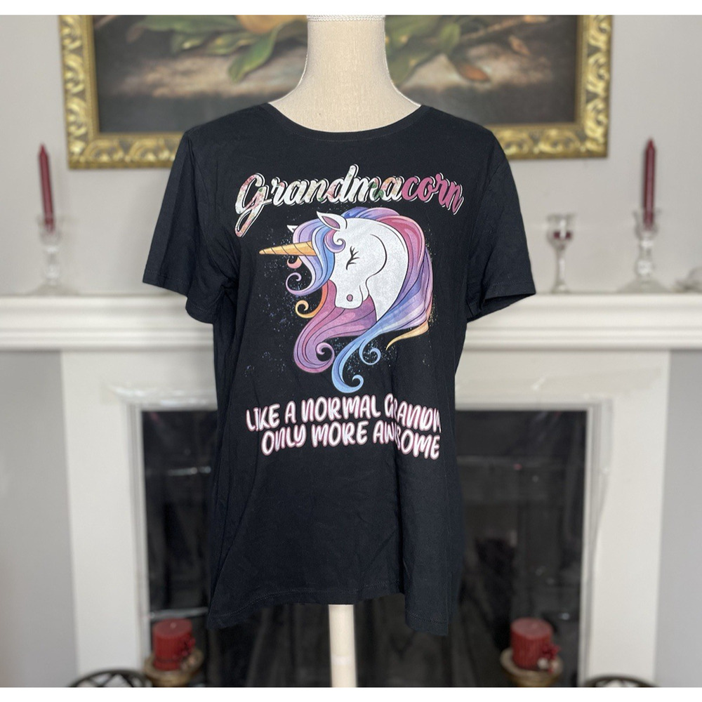 Grandmacorn Like a Normal Grandma Only More Awesome T-Shirt Large